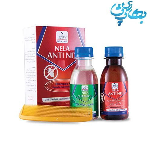 محلول و شامپو ضد شپش نلا